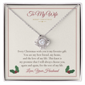 To My Wife Christmas Love Knot Necklace - Gift from Husband