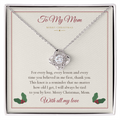 To My Mom Christmas Love Knot Necklace - Gift for Mom